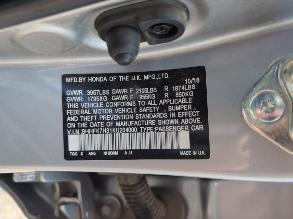 2019 Honda Civic Hatchback LX photo 20