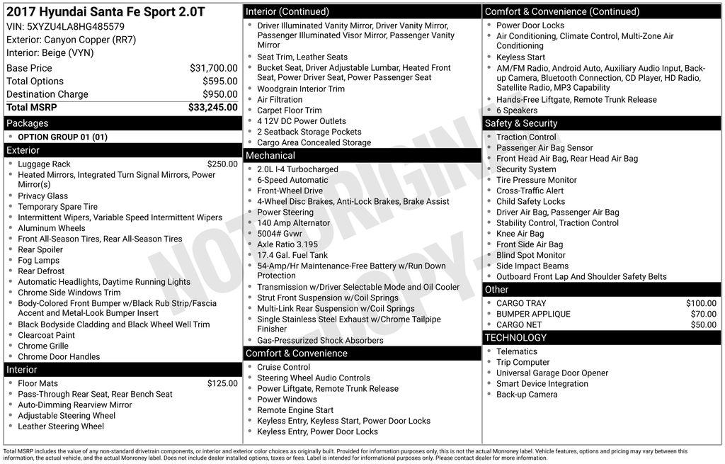 2017 HYUNDAI SANTA FE - Image 28