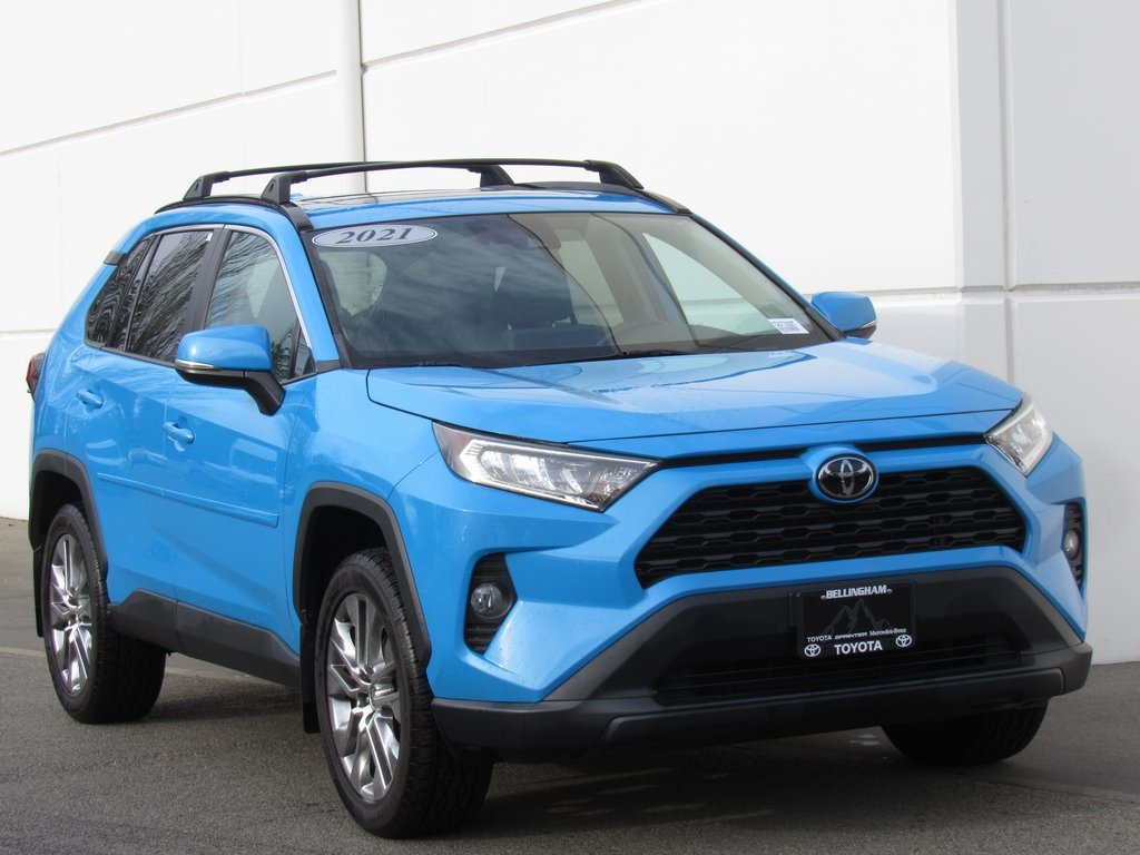 Certified 2021 Toyota RAV4 XLE Premium with VIN 2T3A1RFV3MW173182 for sale in Northfield, Minnesota