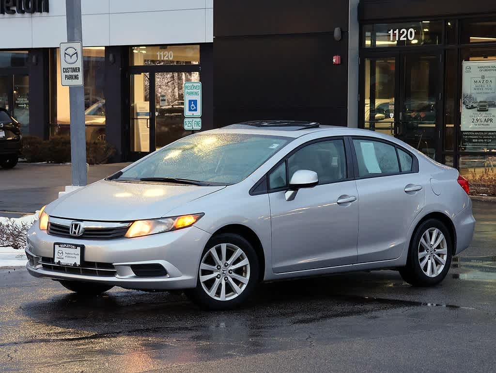 Used 2012 Honda Civic EX-L with VIN 19XFB2F94CE044875 for sale in Libertyville, IL
