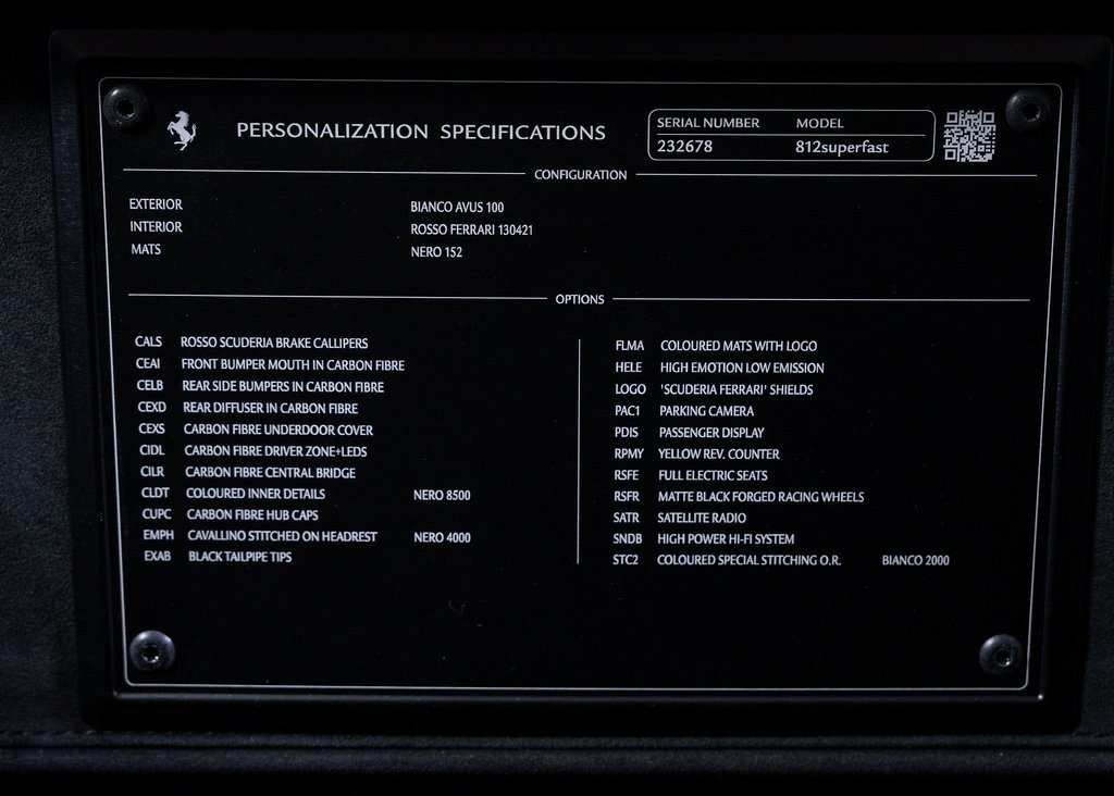 Certified Used 2018 Bianco Avus Ferrari Base image 25