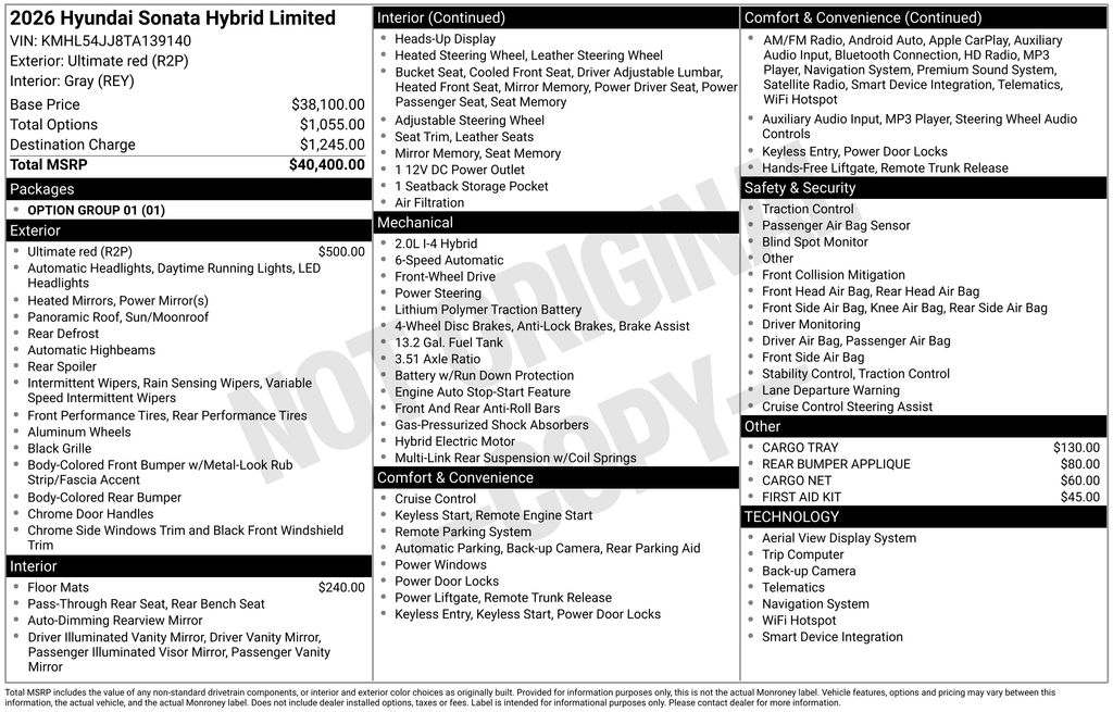 2026 Hyundai Sonata Hybrid Limited's photo