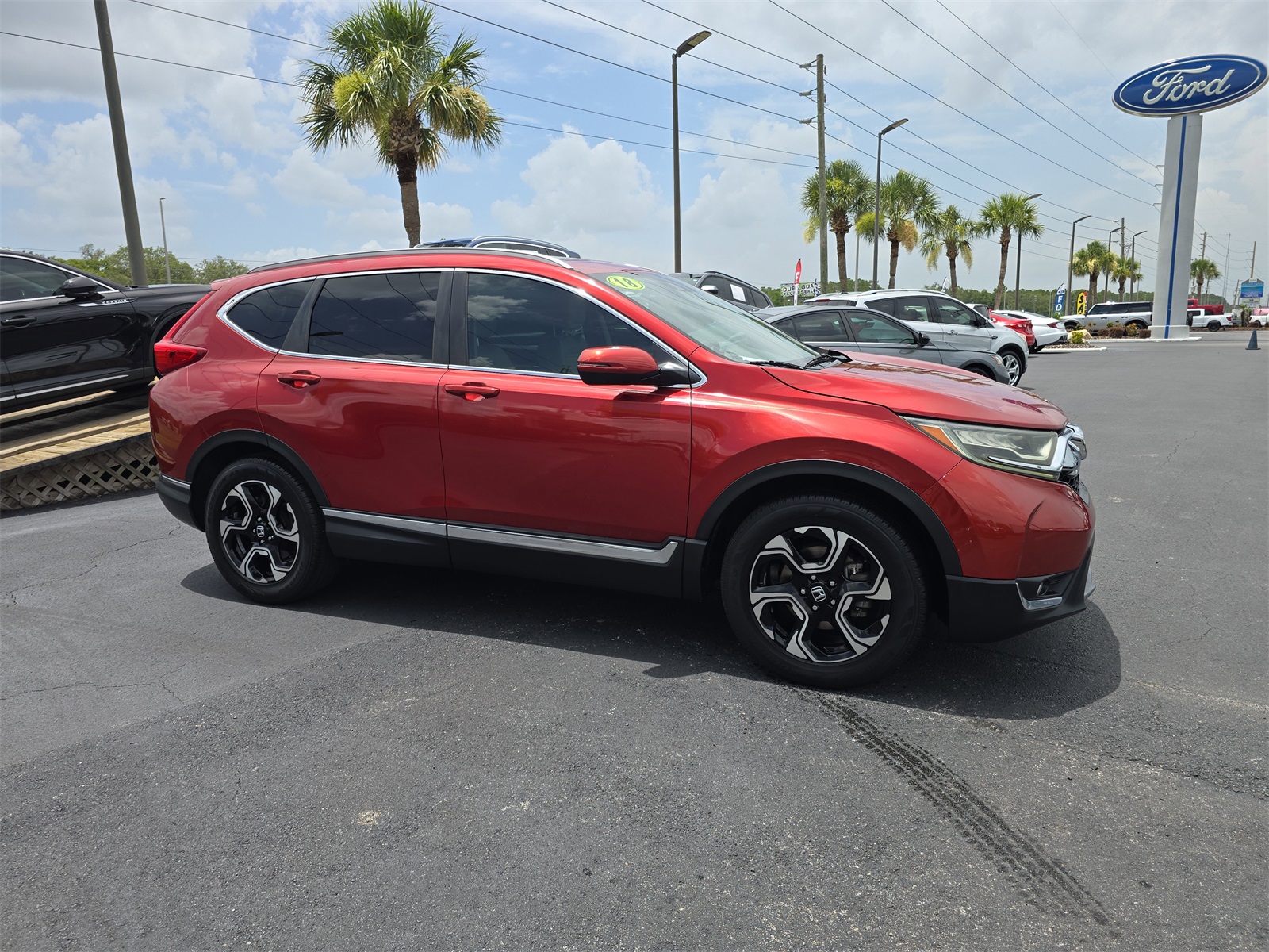 Used 2018 Honda CR-V Touring with VIN 5J6RW1H90JL012805 for sale in Spring Hill, FL