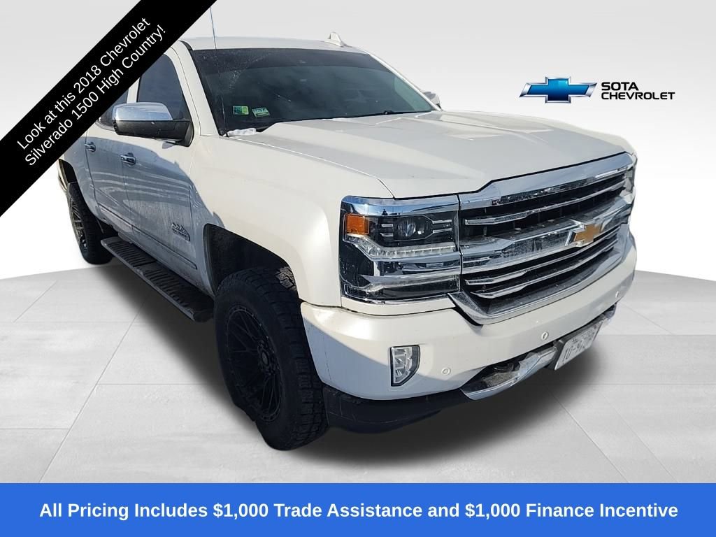 Used 2018 Chevrolet Silverado 1500 High Country with VIN 3GCUKTEJ5JG597836 for sale in Northfield, Minnesota