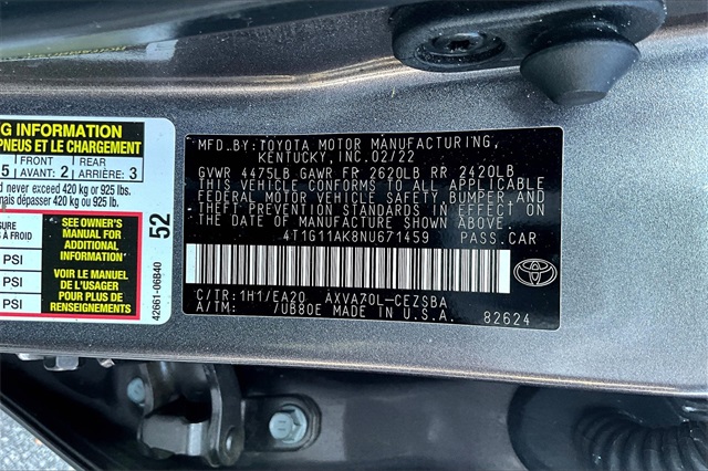 2022 Toyota Camry SE photo 29