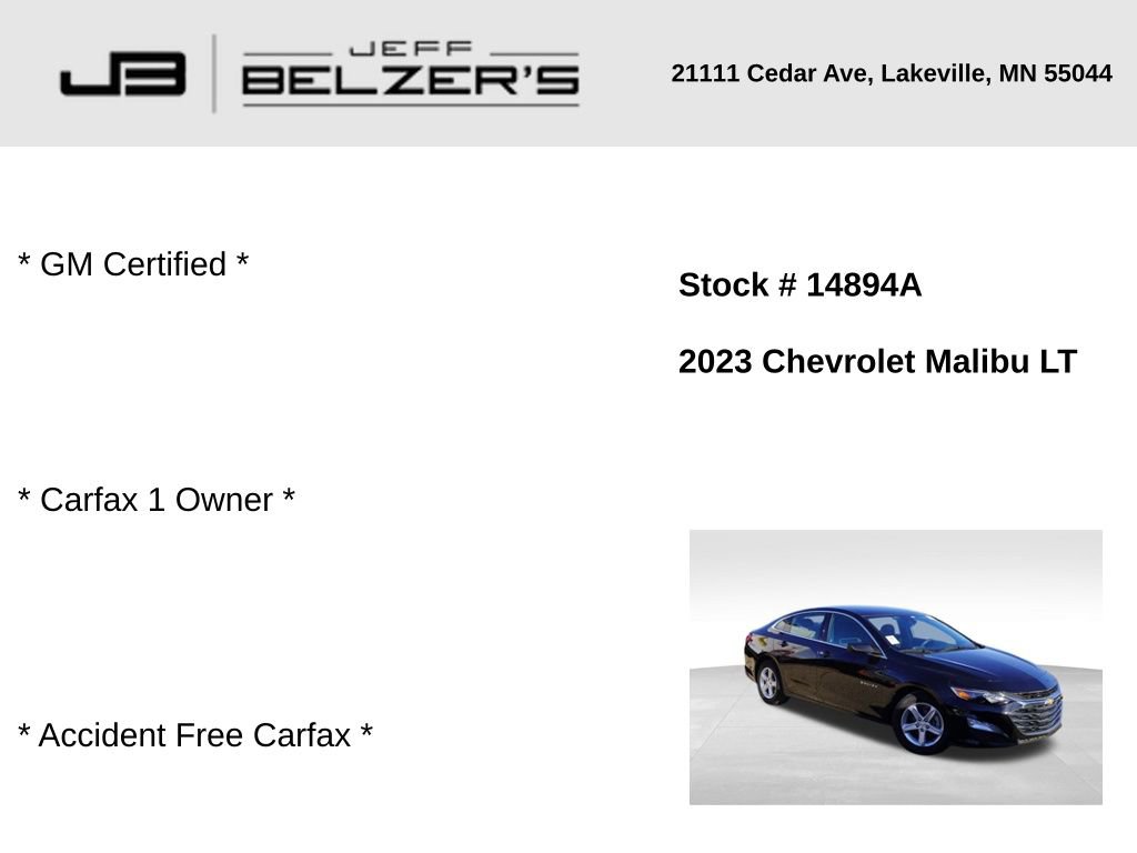 Used 2023 Chevrolet Malibu 1LT with VIN 1G1ZD5ST7PF207386 for sale in Lakeville, MN