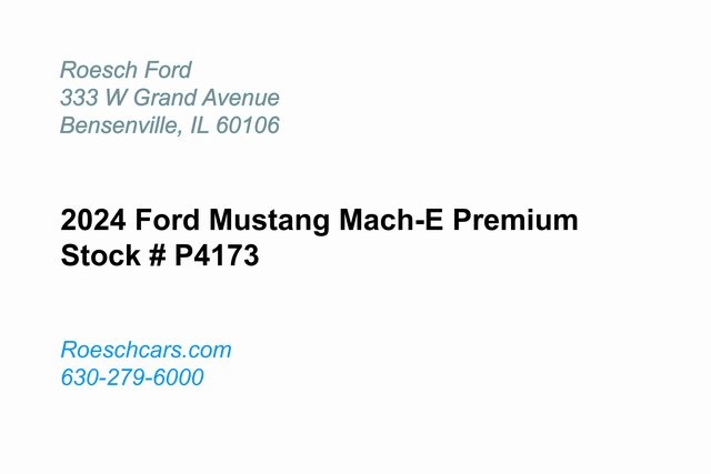 Used 2024 Ford Mustang Mach-E Premium AWD with VIN 3FMTK3SU4RMA17060 for sale in Bensenville, IL