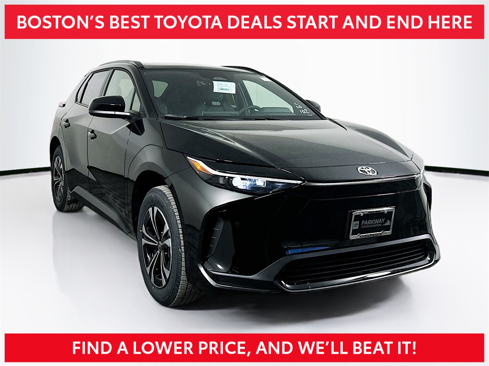Certified 2025 Toyota bZ4X XLE with VIN JTMABACA0SA092054 for sale in West Roxbury, MA