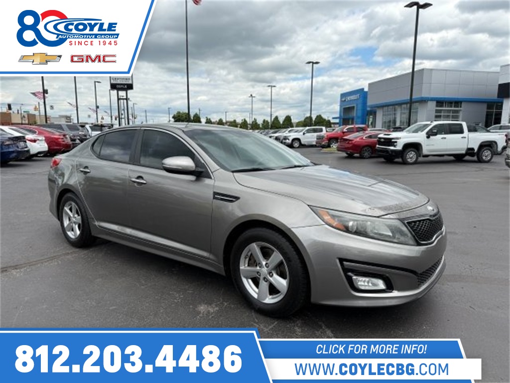 Used 2015 Kia Optima LX with VIN 5XXGM4A79FG376354 for sale in Clarksville, IN