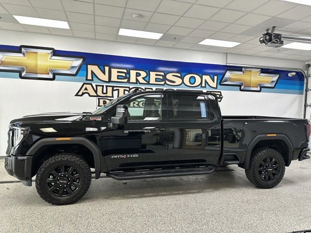 Certified 2025 GMC Sierra 2500HD AT4 with VIN 1GT1UPEY9SF150687 for sale in Detroit Lakes, Minnesota