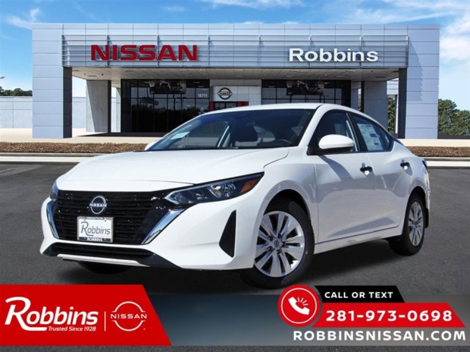 2025 Nissan Sentra S White at Robbins Nissan