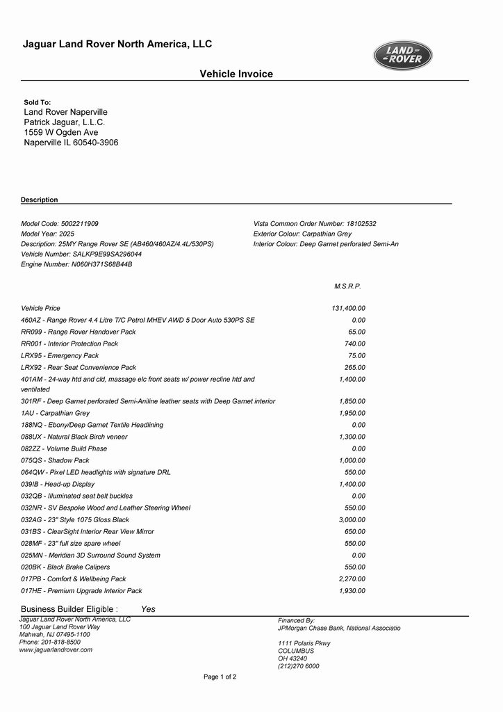 2025 LAND ROVER RANGE ROVER - Image 2