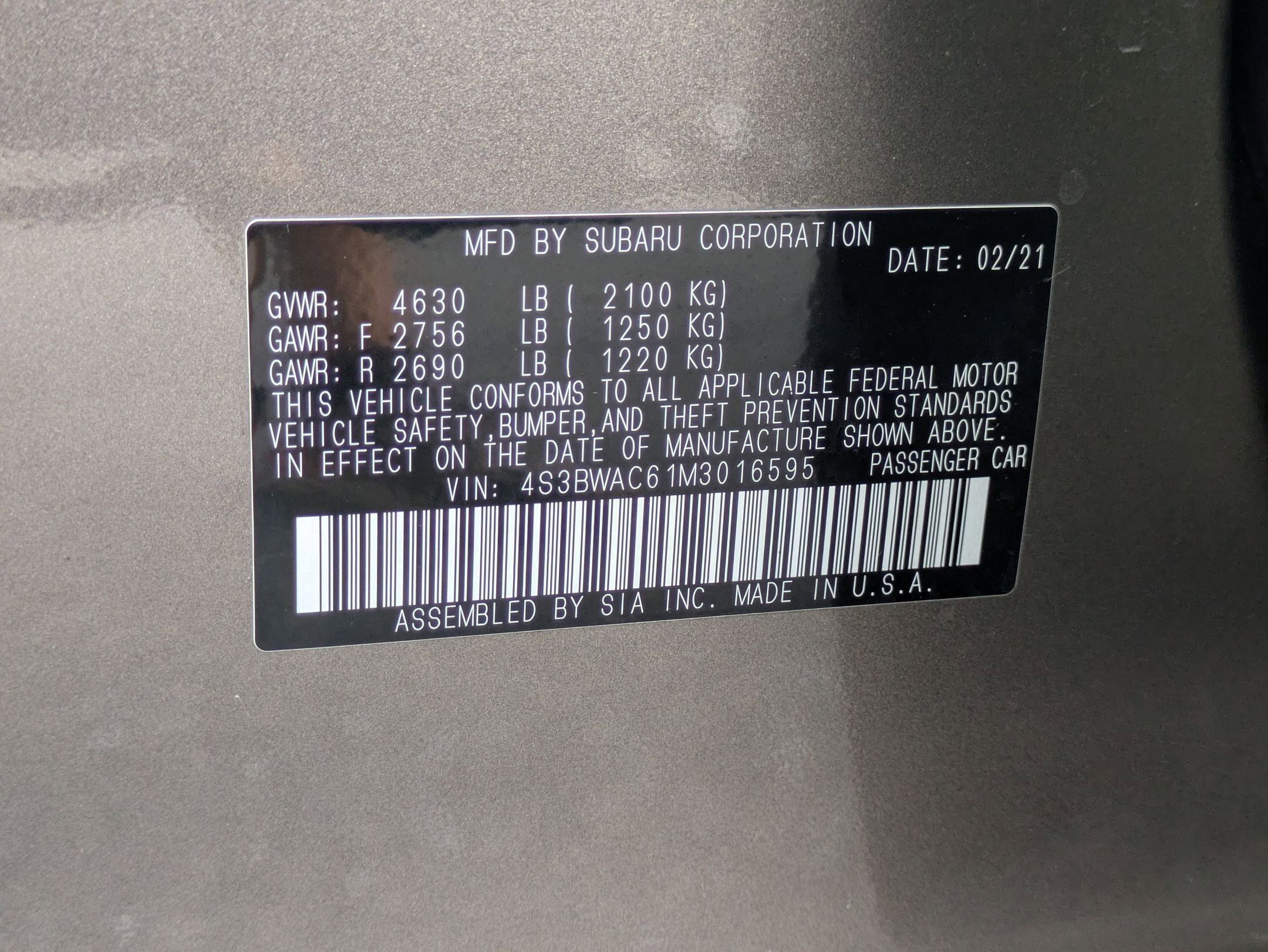 2021 Subaru Legacy Premium photo 21
