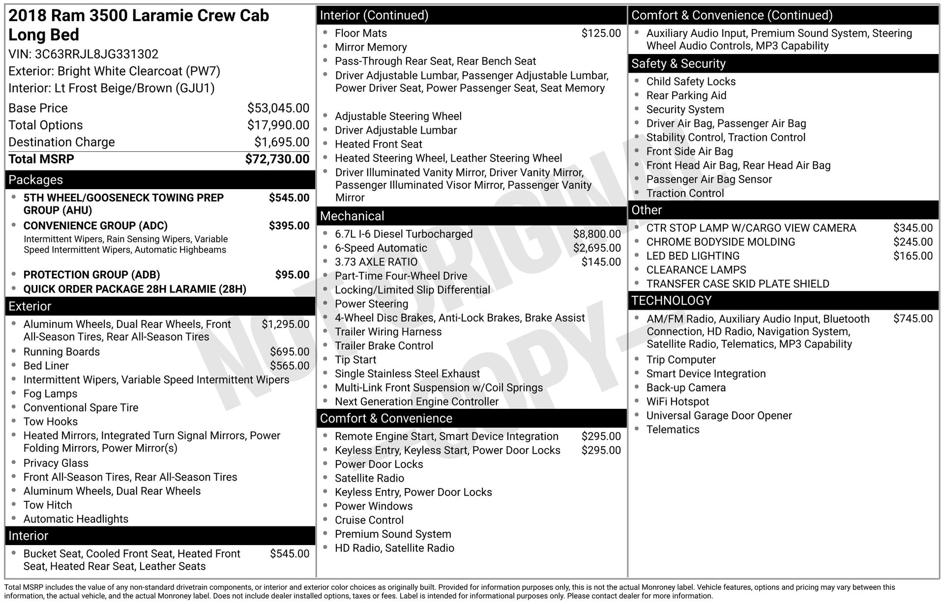 2018 RAM Ram 3500 Pickup Laramie's photo