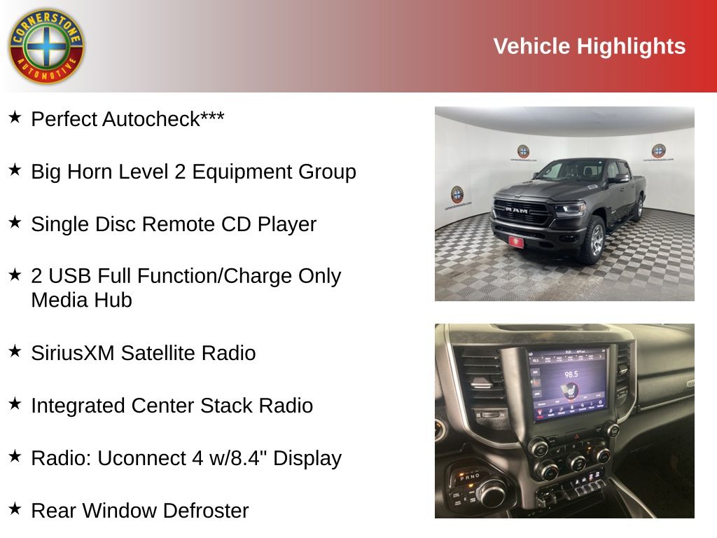 Used 2019 RAM Ram 1500 Pickup Big Horn/Lone Star with VIN 1C6SRFFT8KN707475 for sale in Elk River, Minnesota