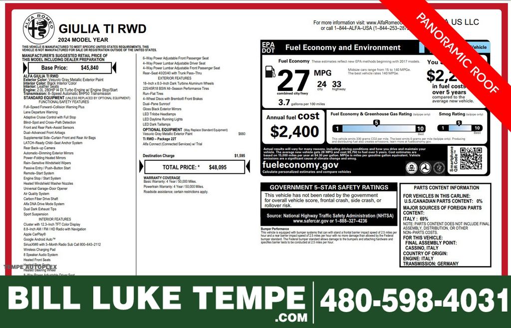 2024 Alfa Romeo Giulia Ti's photo