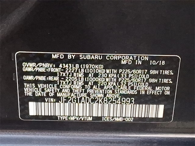 2019 Subaru Crosstrek 2.0i Premium photo 30