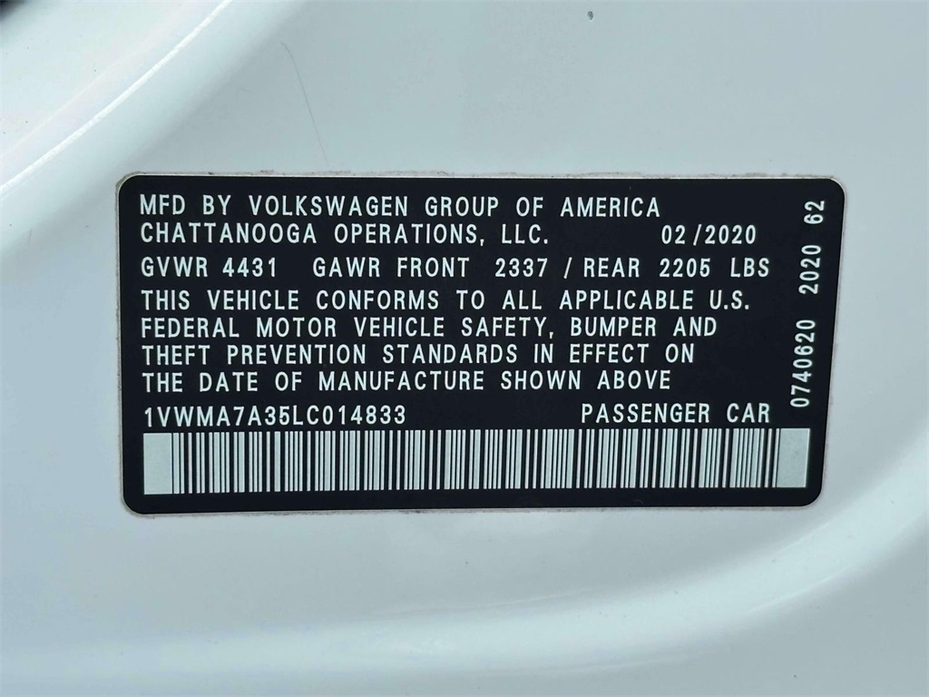 2020 Volkswagen Passat 2.0T R-Line photo 15