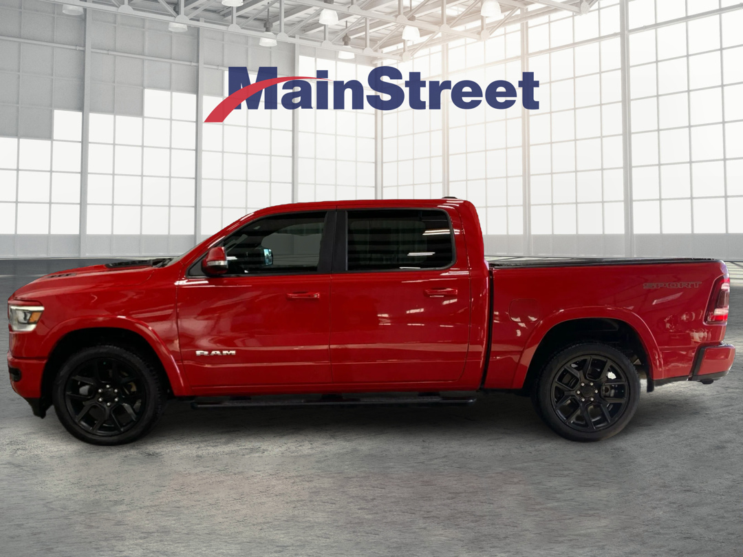 Used 2021 RAM Ram 1500 Pickup Laramie with VIN 1C6SRFJTXMN597698 for sale in Kansas City