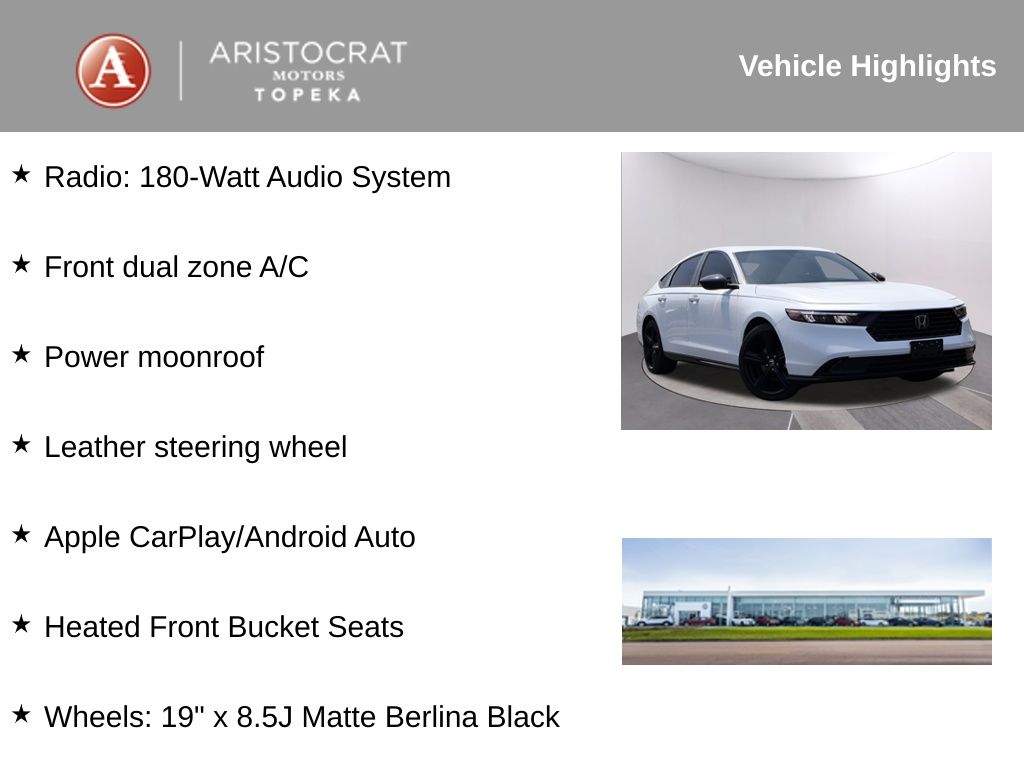 Used 2023 Honda Accord Hybrid Sport-L with VIN 1HGCY2F71PA021919 for sale in Kansas City