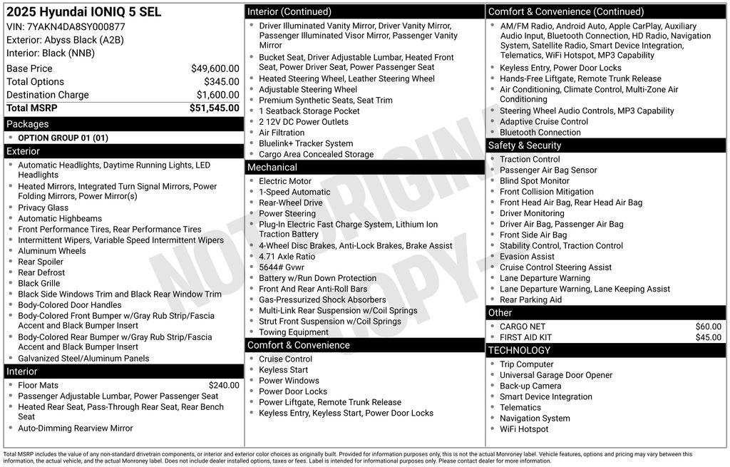 Certified 2025 Hyundai IONIQ 5 SEL with VIN 7YAKN4DA8SY000877 for sale in Highland Park, IL