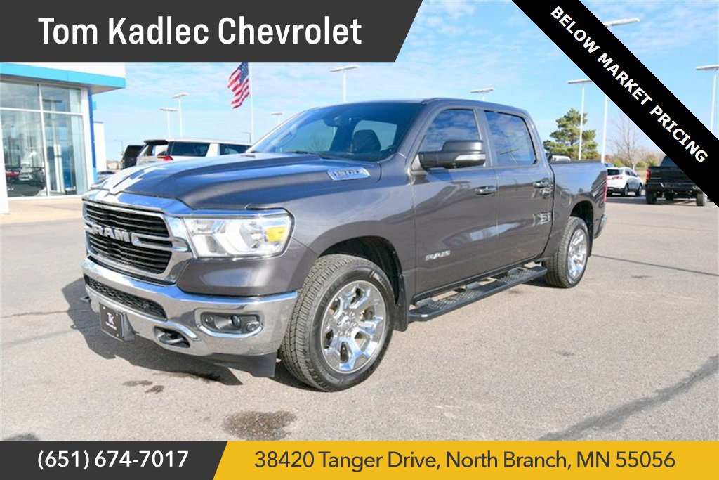 Used 2021 RAM Ram 1500 Pickup Big Horn/Lone Star with VIN 1C6SRFFT6MN798457 for sale in North Branch, Minnesota