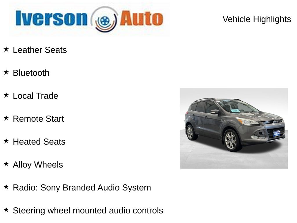 Used 2013 Ford Escape SEL with VIN 1FMCU0H98DUC70933 for sale in Huron, SD