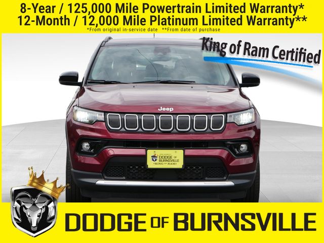 Used 2022 Jeep Compass Limited with VIN 3C4NJDCB8NT209696 for sale in Burnsville, Minnesota