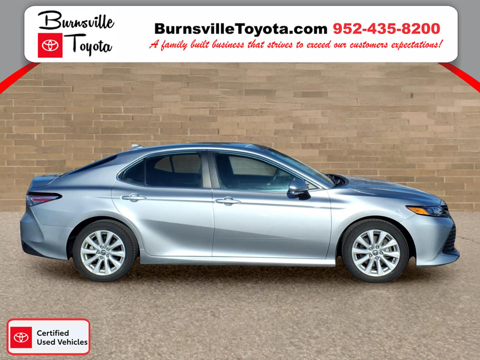 Certified 2019 Toyota Camry LE with VIN 4T1B11HK5KU202535 for sale in Burnsville, Minnesota
