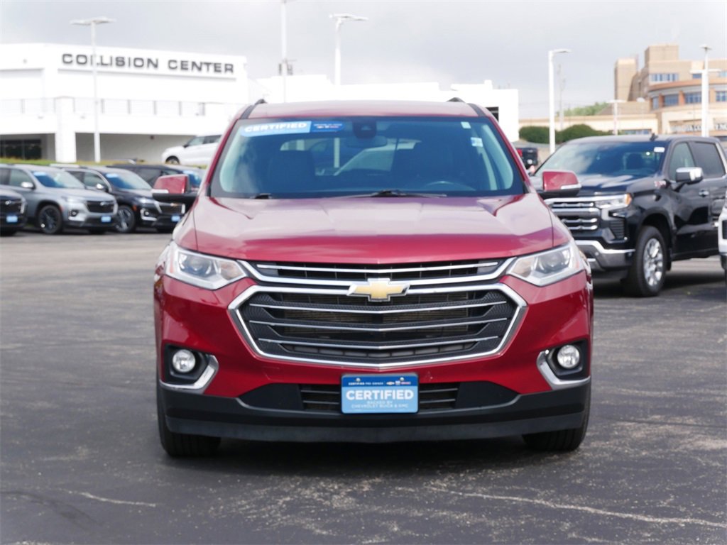 Certified 2021 Chevrolet Traverse 3LT with VIN 1GNEVHKW1MJ159818 for sale in Inver Grove Heights, Minnesota