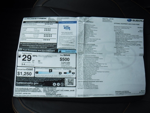 2018 Subaru Crosstrek 2.0i Limited photo 41