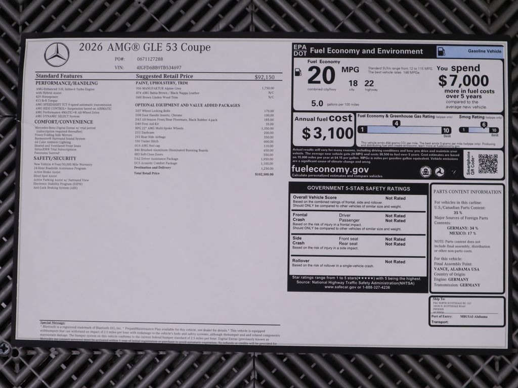 2026 Mercedes Benz GLE 53 AMG 4MATIC photo 9