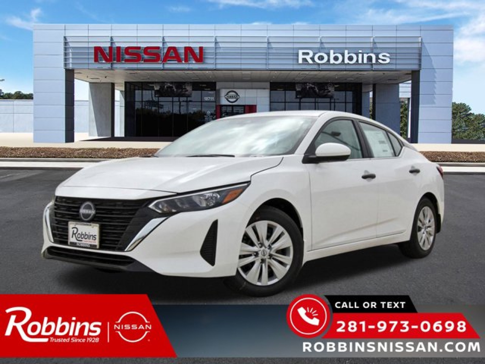 2025 Nissan Sentra S White at Robbins Nissan