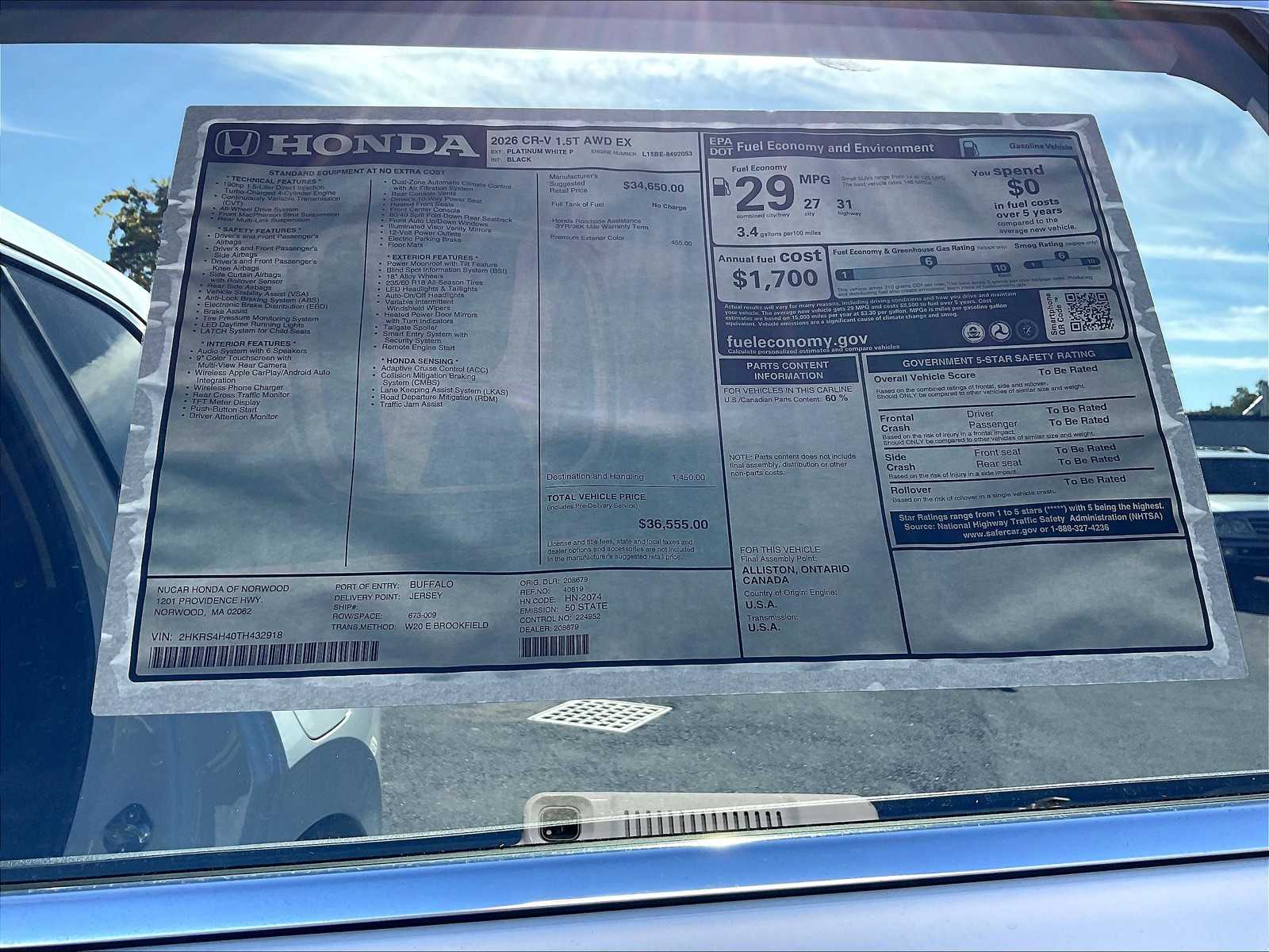 2026 Honda CR-V EX photo 14