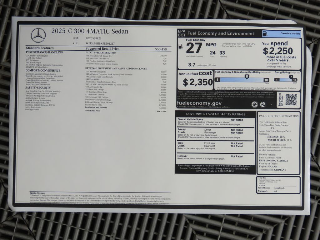 2025 Mercedes Benz C 300 4MATIC photo 8