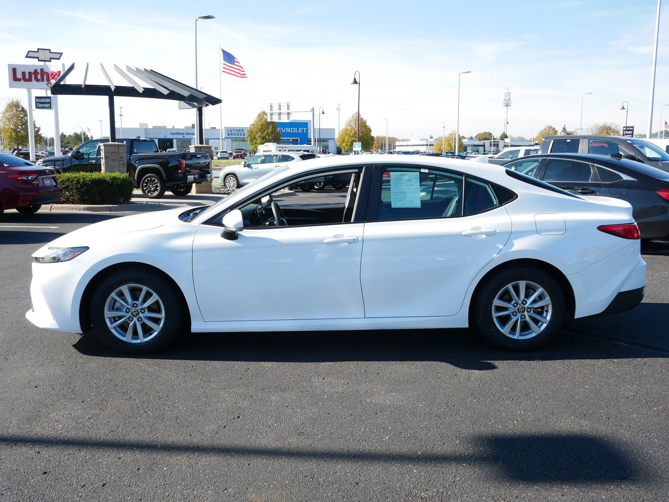 Certified 2025 Toyota Camry LE with VIN 4T1DAACK1SU585390 for sale in Brooklyn Center, Minnesota