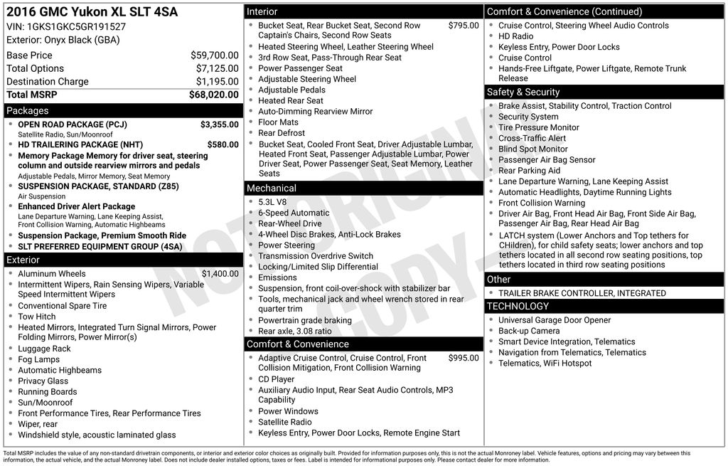 2016 GMC Yukon XL SLT's photo