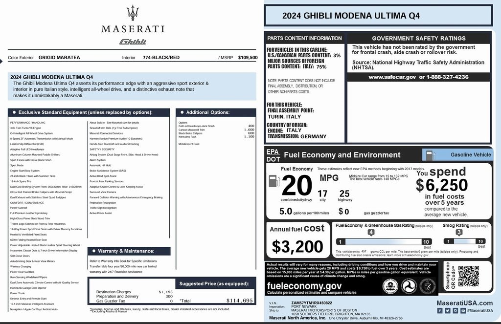 2024 Maserati Ghibli Modena Ultima's photo