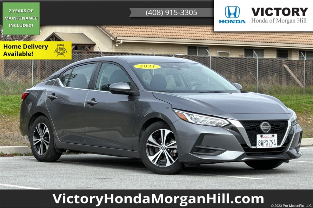 Used 2021 Nissan Sentra SV with VIN 3N1AB8CVXMY303435 for sale in Morgan Hill, CA