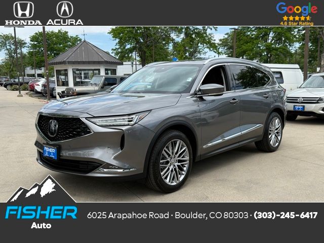 Used 2022 Liquid Carbon Metallic Acura SH-AWD ADVANCE image 1