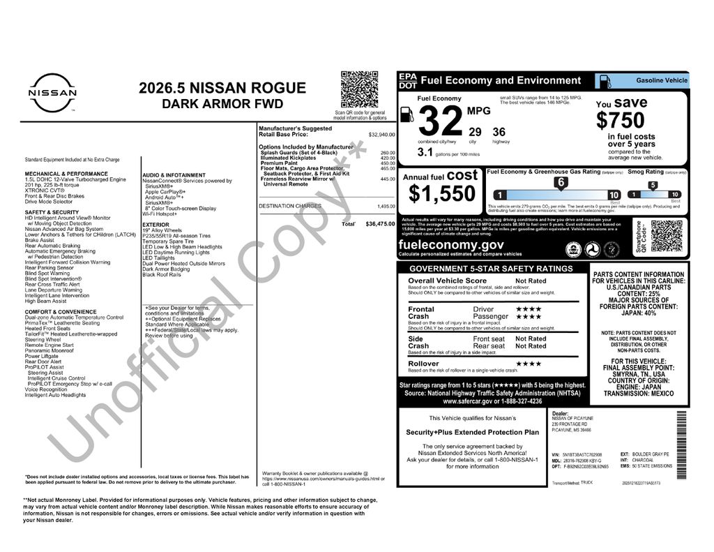 2026 Nissan Rogue SV's photo