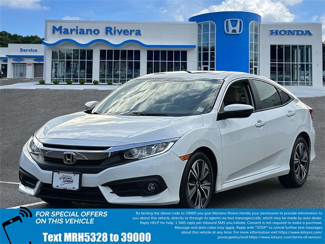 Certified 2018 Honda Civic EX-L with VIN JHMFC1F7XJX025328 for sale in Port Jefferson Station, NY