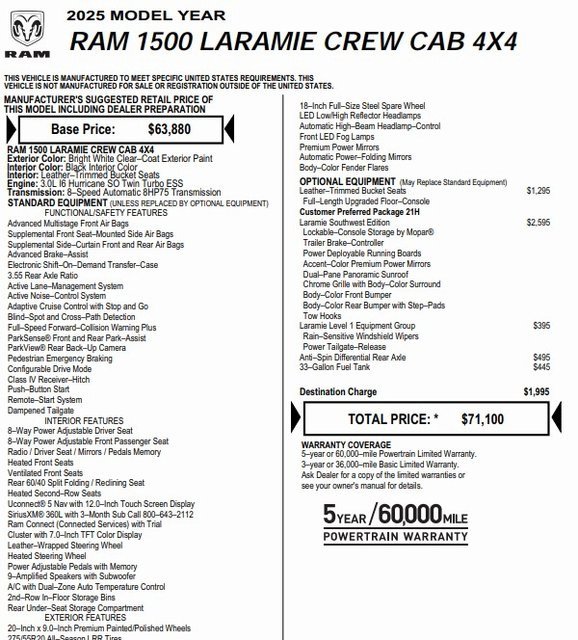 2025 RAM Ram 1500 Pickup Laramie's photo