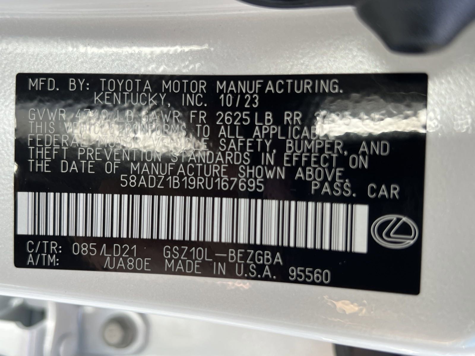 L/Certified 2024 Lexus ES 350 4dr Car in Union City U181178A Butler