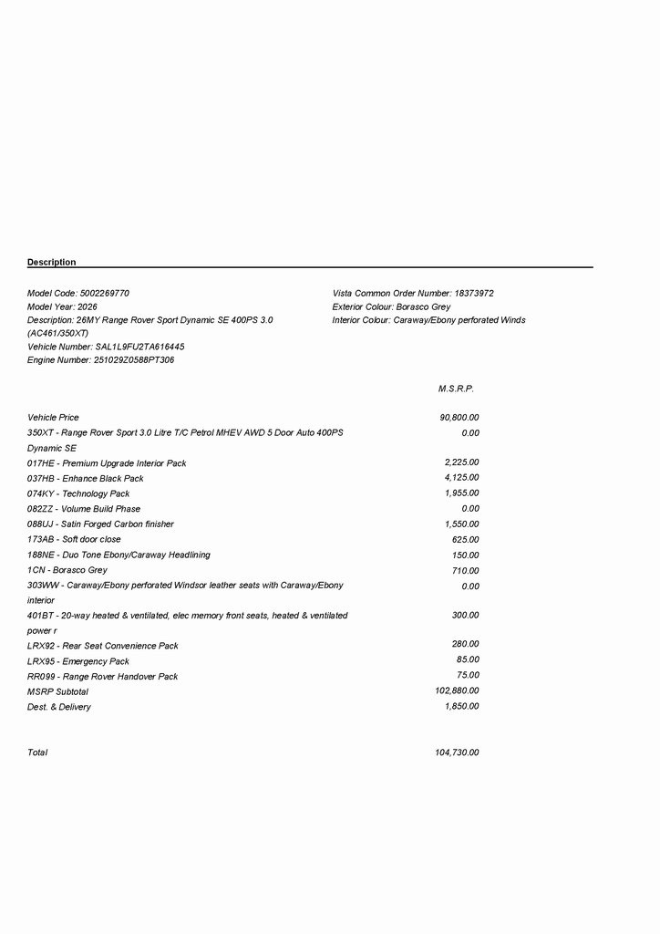 2026 LAND ROVER RANGE ROVER SPORT - Image 1