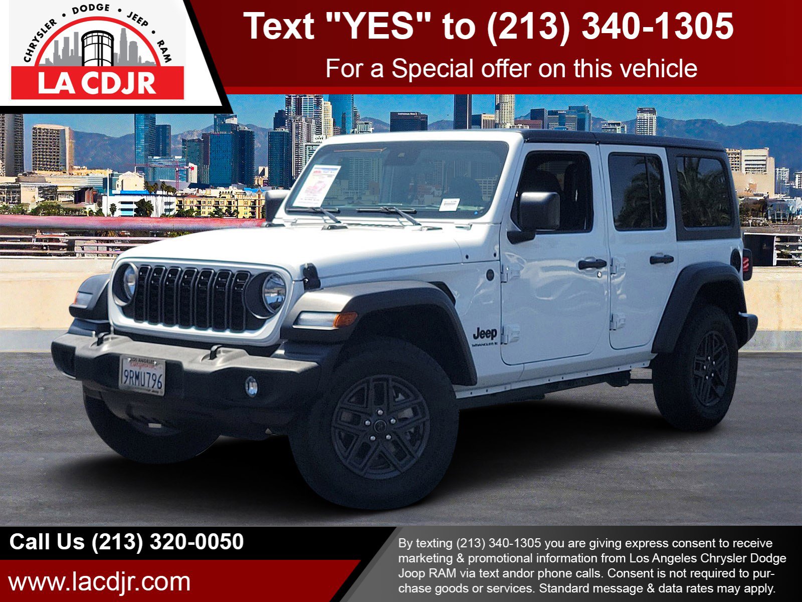 Used 2025 Bright White Clearcoat Jeep Sport S image 1