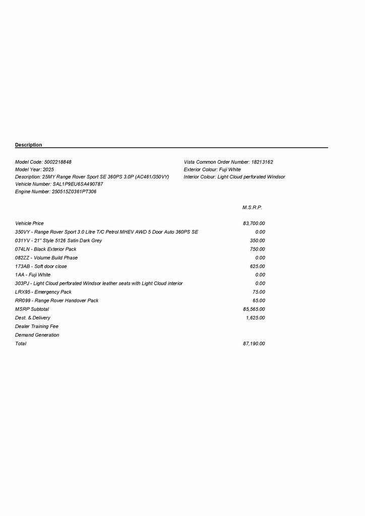 2025 LAND ROVER RANGE ROVER SPORT - Image 2