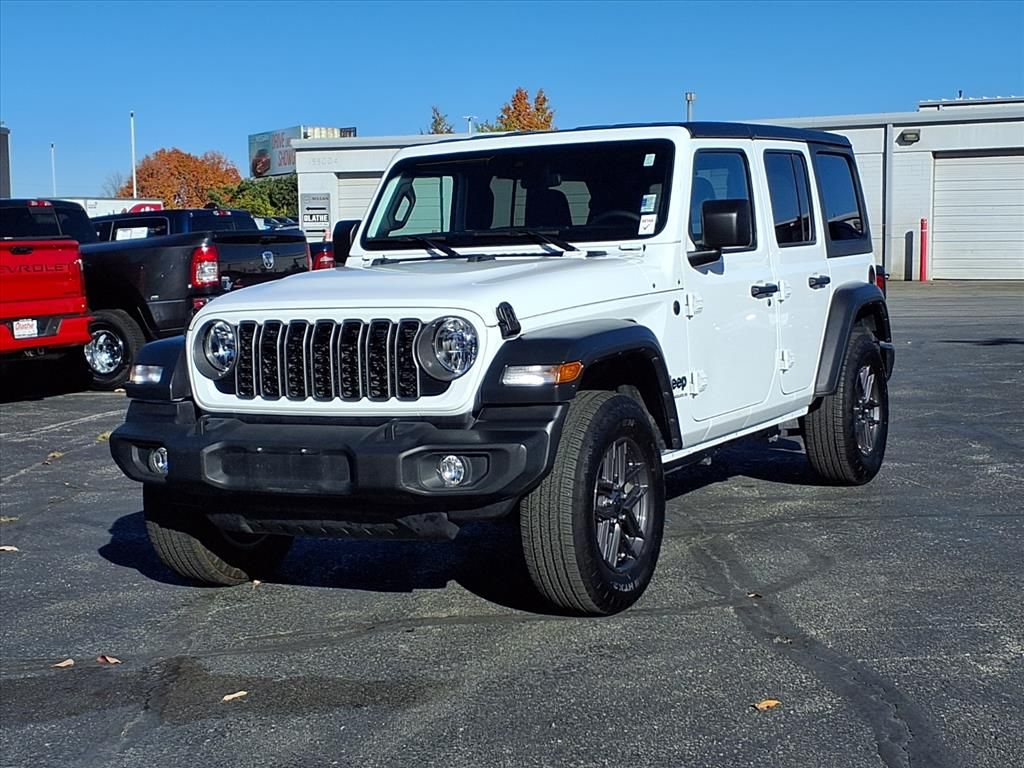 Used 2025 Jeep Wrangler 4-Door Sport S with VIN 1C4PJXDN6SW501145 for sale in Kansas City