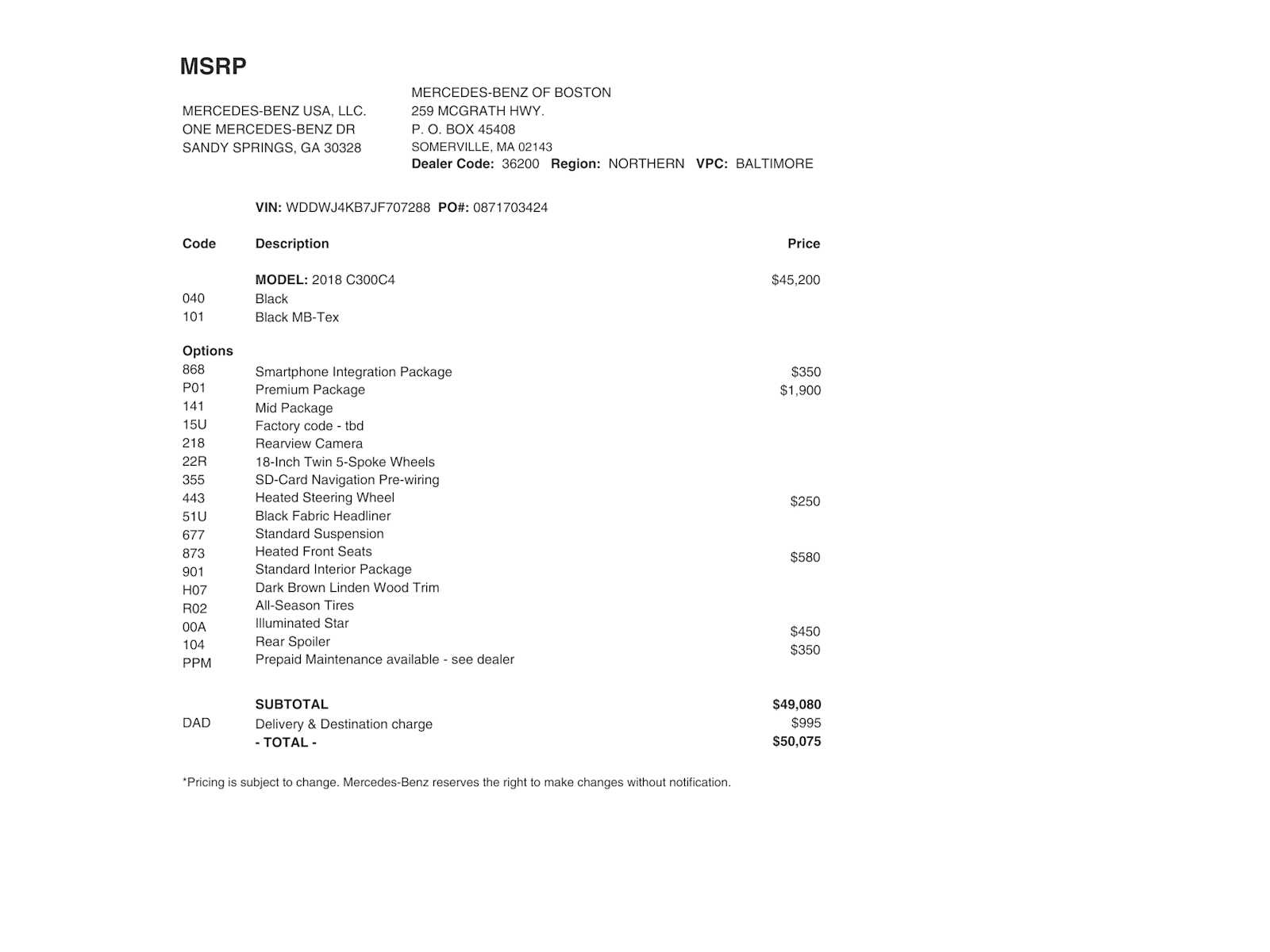 Image of Pre-Owned 2018 Mercedes-Benz C 300 4MATIC