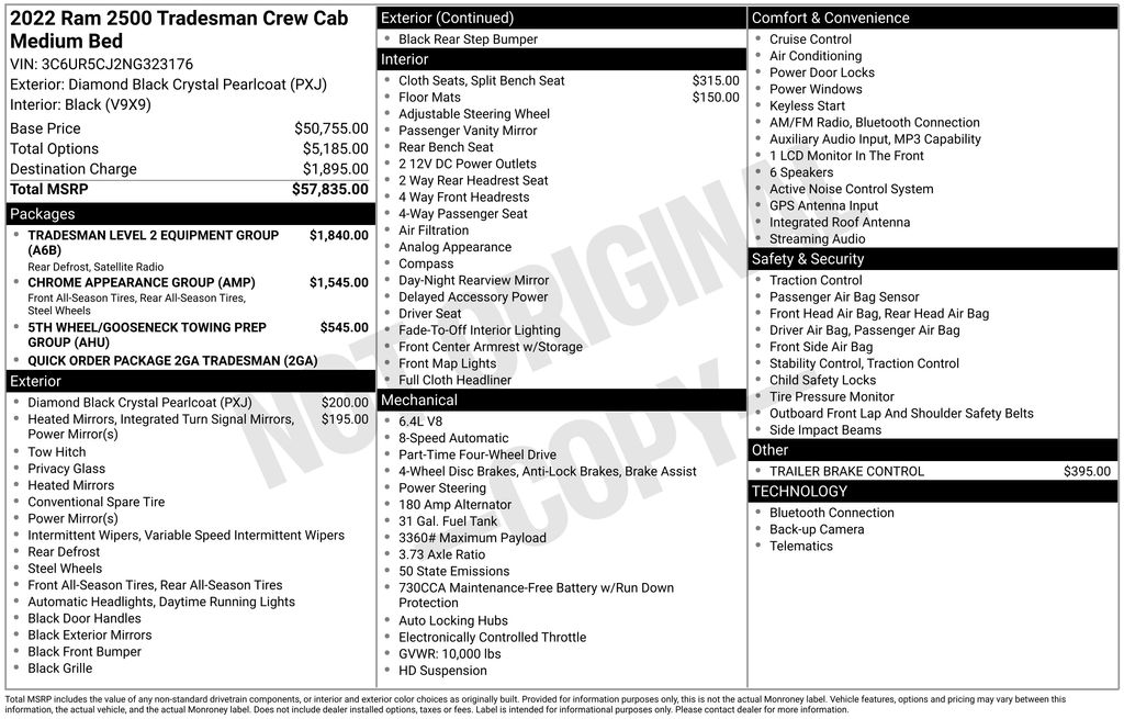2022 RAM Ram 2500 Pickup Tradesman's photo